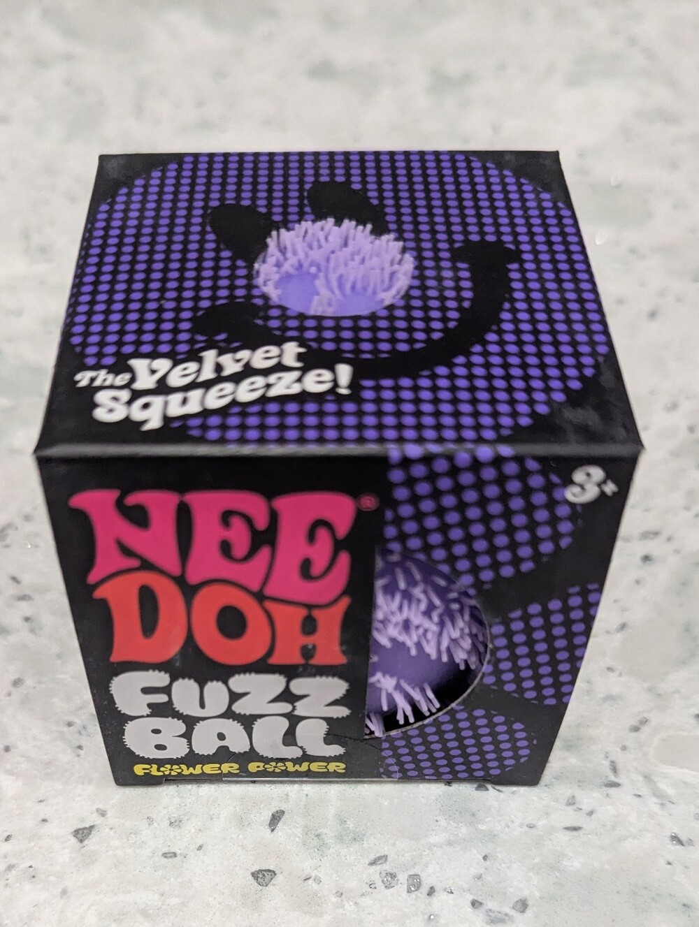 NeeDoh Flower Power Fuzz Ball - Purple NIB